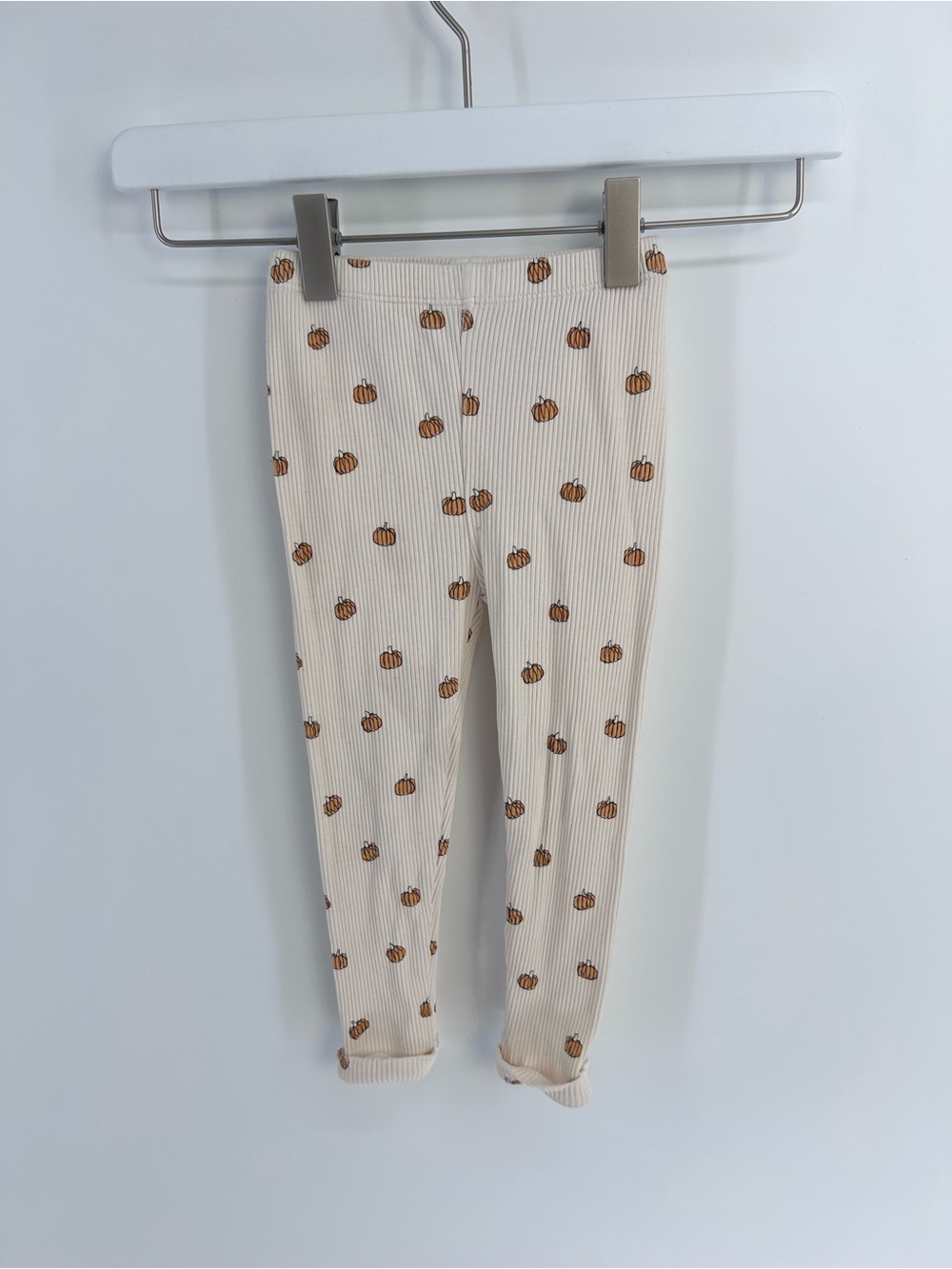 Mudpie Pumpkin‎ Print Ribbed Leggings - 24/2T